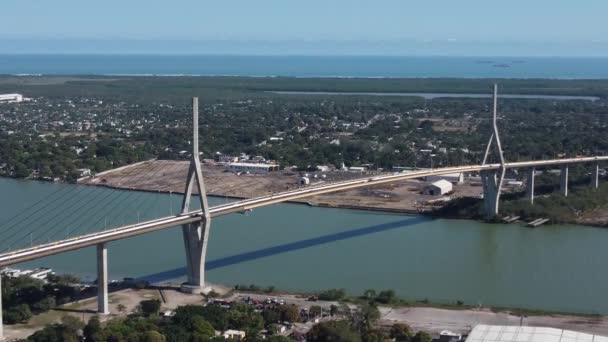 Beautiful Bridge Passing Own Top Lake Tampico Veracruz Mexico — Video Stock
