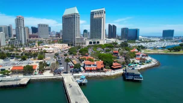 San Diego Seaport Village Drone — 비디오