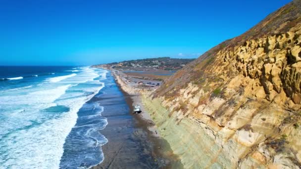 Torrey Pines State Beach Jolla San Diego California — Stockvideo