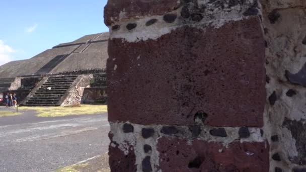 Πυραμίδα Του Ήλιου Στο Teotihuacan Μεξικό — Αρχείο Βίντεο