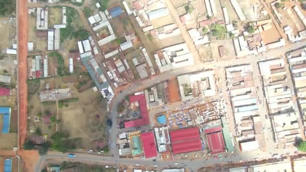 Aerial Drone View Kamatira West Pokot Kapenguria Kenya Traditional Rural — Vídeo de Stock