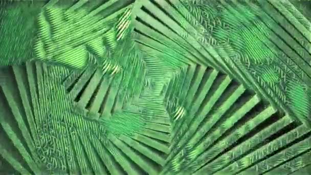 抽象绿色正方形图案的动画 用于数字艺术概念的无缝圈 — 图库视频影像