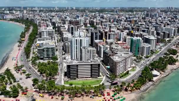 Brezilya Nın Kuzeydoğusundaki Maceio Alagoas Maceio Alagoas Brezilya Daki Turkuaz — Stok video