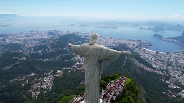 Rio Janeiro Brazil Panoramic View Postcard Downtown Rio Janeiro Brazil — Stock Video