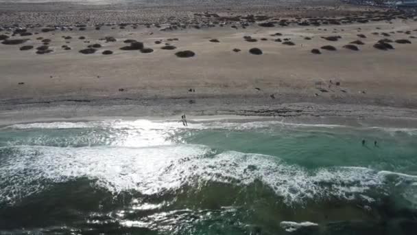 Espanha Ilhas Canárias Praia Coralejo — Vídeo de Stock