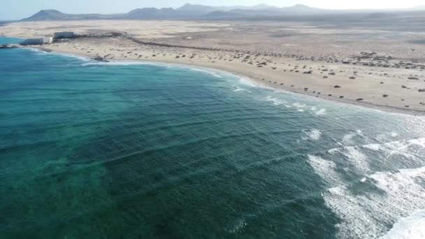 Spain Canary Islands Beach Coralejo — Vídeo de Stock