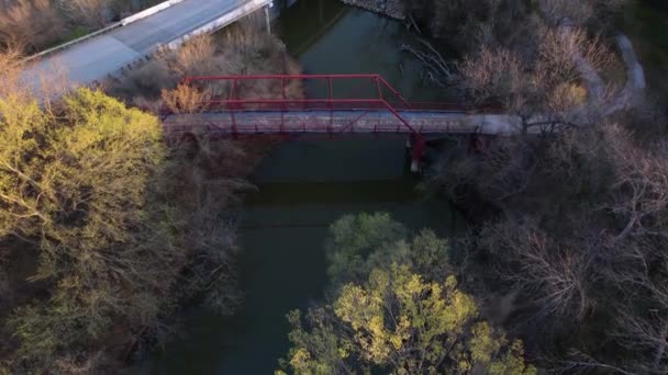 Imágenes Aéreas Del Puente Old Alton Lantana Texas Cámara Acerca — Vídeos de Stock