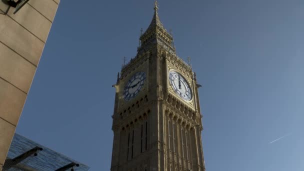 Big Ben Είναι Ψευδώνυμο Για Μεγάλη Bell Του Χτυπήματος Ρολόι — Αρχείο Βίντεο