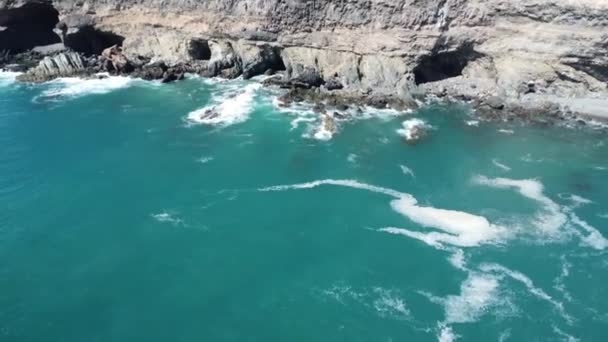 Spain Canary Islands Beach Ajuy — Stockvideo