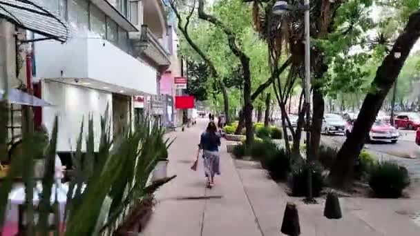 Timelapse Στο Κέντρο Της Πόλης Του Μεξικού Paseo Reforma Avenue — Αρχείο Βίντεο