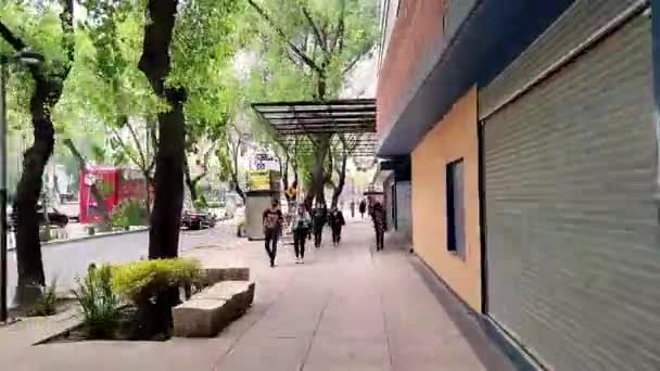 Timelpase Reforma Sidewalk Meksyku — Wideo stockowe