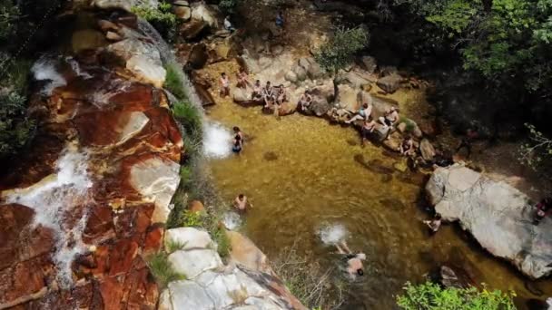 Vodopád Údolí Motýlů Thom Das Letras Minas Gerais Brazílie — Stock video