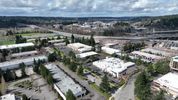 Redmond Town Center Avm 520 Marymoor Park Işletme Inşaatı Washington — Stok video
