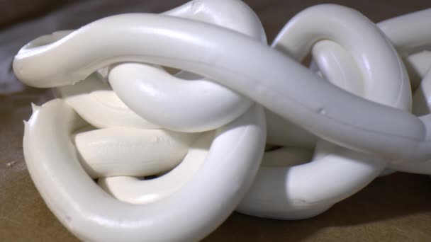 Déplacer Travers Des Perles Matériau Blanc Qui Pourraient Ressembler Importe — Video