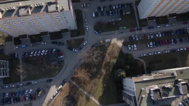Aerial View Socialist Housing Krakow Poland Birdeye View — Stock video
