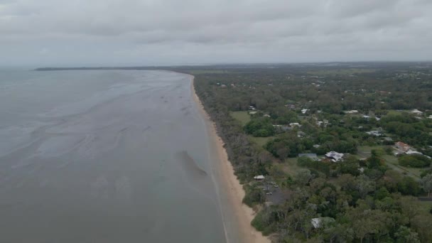 Beautiful Beach Seascape Scenery Hervey Bay Fraser Coast Region Queensland — ストック動画