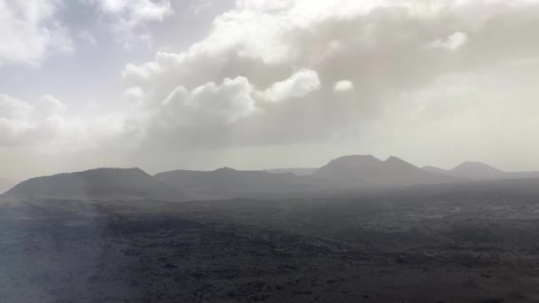 Dym Para Pochodzące Wulkanów Parku Narodowym Timanfaya Lanzarote — Wideo stockowe