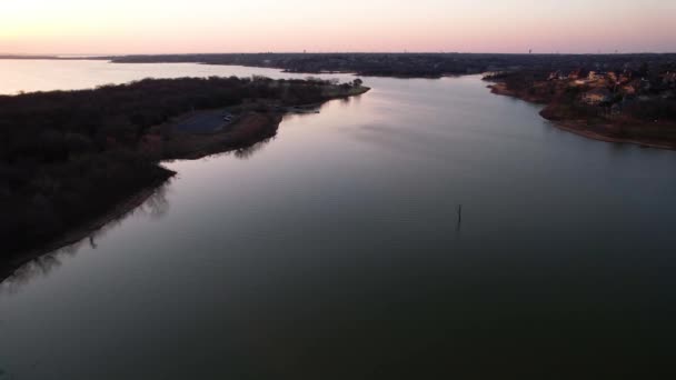 Aerial Footage Pilot Knoll Lake Lewisville Texas Camera Approaches Pilot — Vídeo de Stock