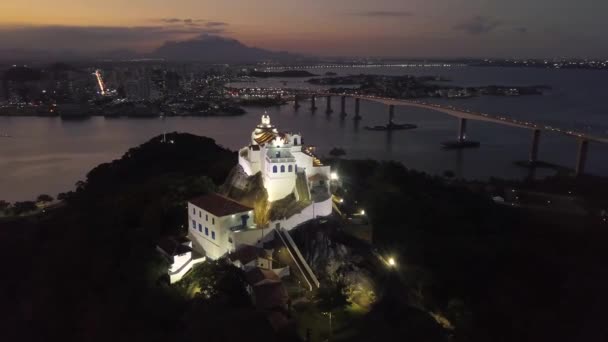 Convento Penha Vila Velha Esprito Santo Brazilië — Stockvideo