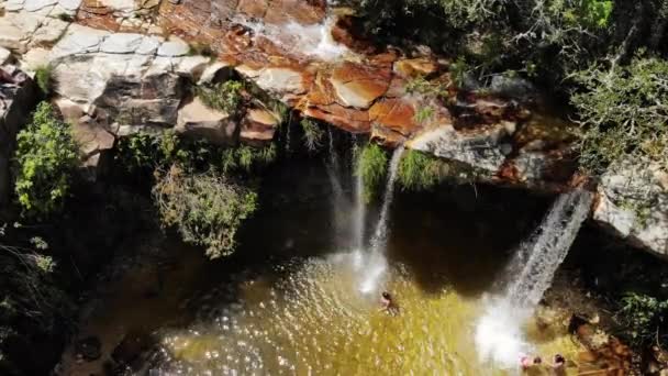 Fjärilarnas Vattenfall Thom Das Letras Minas Gerais Brasilien — Stockvideo