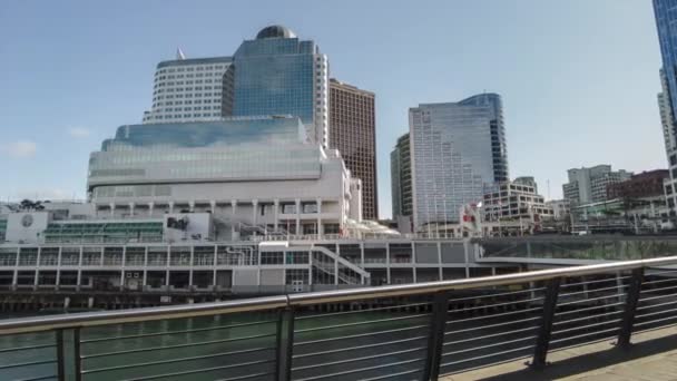 Time Lapse Canada Place Edificio Moderno Ciudad Vancouver Principal Terminal — Vídeo de stock