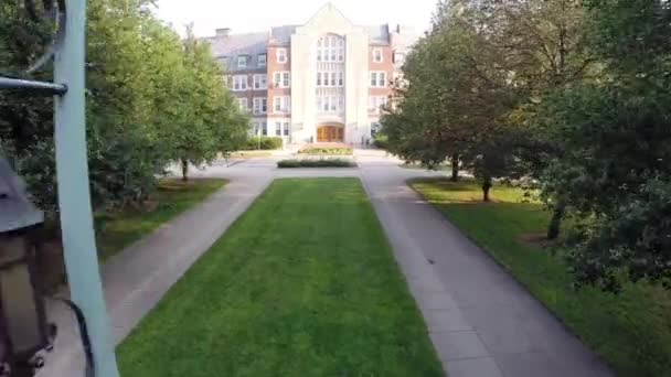 Michigan State University Aerial Fly — Stock video