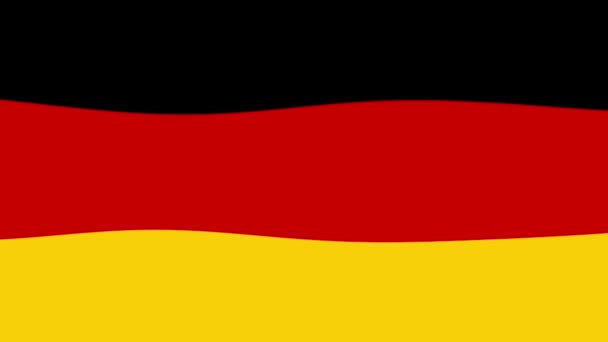 Germany Flag Colors Slowly Waving Motion Cgi Animation — Vídeos de Stock