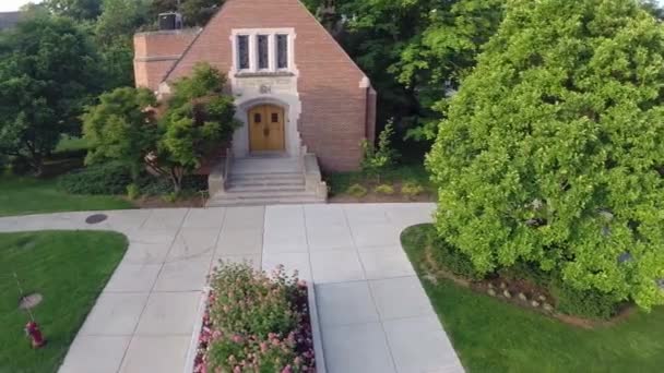 Michigan State University Chapel Antenn — Stockvideo