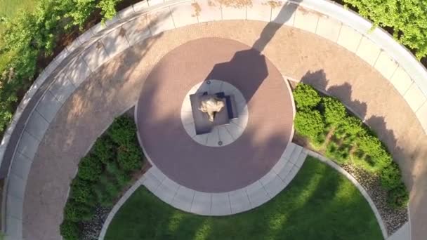 Michigan State University Spartan Staty Antenn — Stockvideo