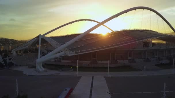 Estádio Olímpico Atenas Grécia Complexo Desportivo Pôr Sol — Vídeo de Stock