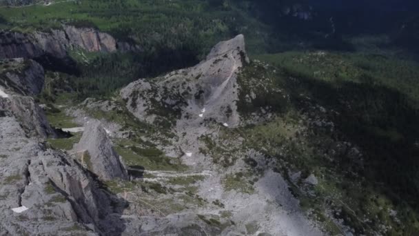 Vista Dall Alto Dell Altopiano Roccioso Delle Alpi Italiane — Video Stock