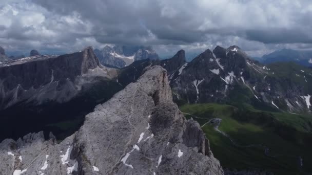 Luchtpanorama Van Italiaanse Alpen — Stockvideo