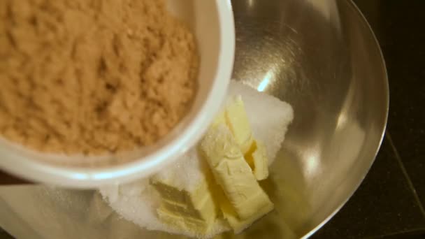 Mixing Brown Sugar Butter — Stock Video