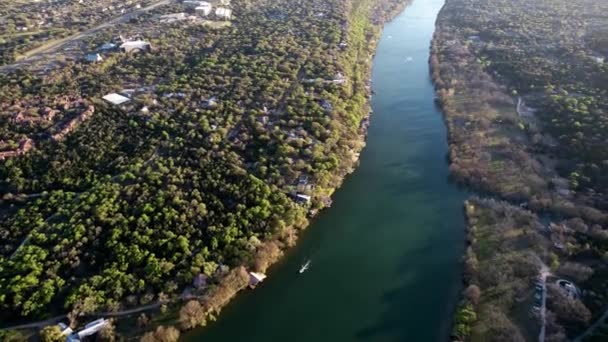 Colorado River Lake Austin Texas — Stock Video