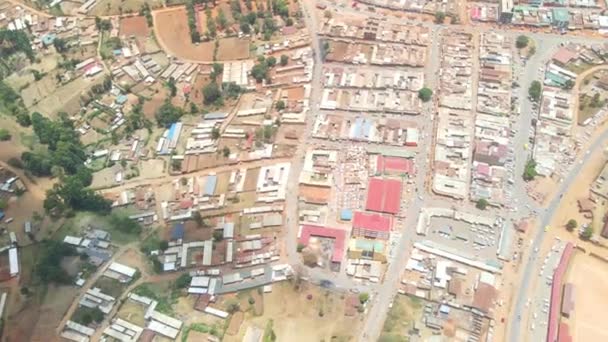 Aerial Drone View Kamatira West Pokot Kapenguria Kenya Traditional Rural — Vídeo de stock