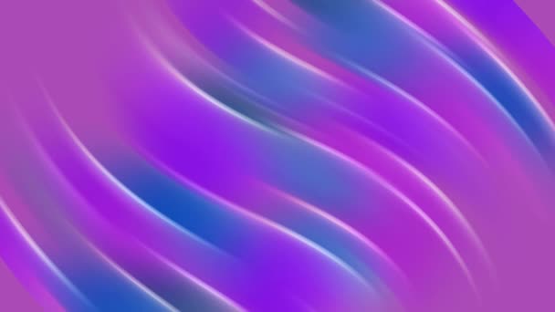 生动的紫色和蓝色渐变波浪形动画 Pc渲染的2D — 图库视频影像