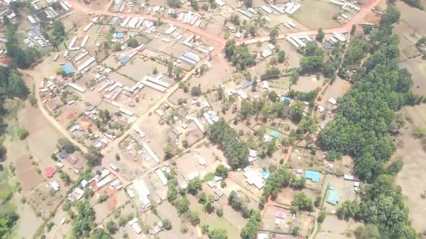 Aerial Drone View Kamatira West Pokot Kapenguria Kenya Traditional Rural — Stockvideo