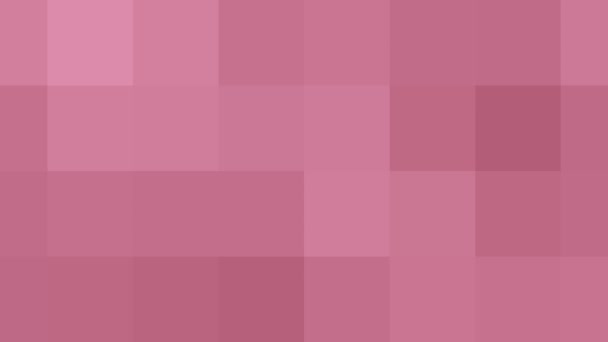 Snedvriden Rosa Pixel Lådor Animation Bakgrund — Stockvideo