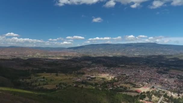 Otrolig Flygvy Drönarflygning Colombia — Stockvideo