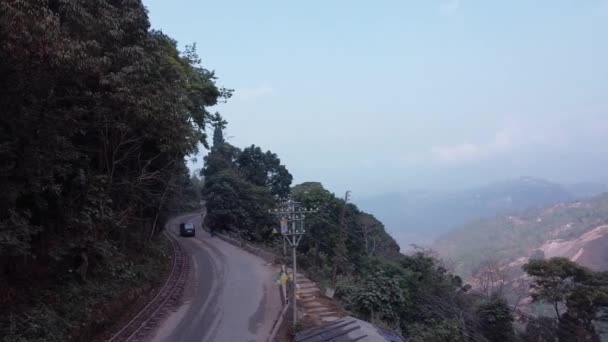 Αεροφωτογραφία Από Σταθμό North Bengal Hill Αργή Pan Shot Από — Αρχείο Βίντεο