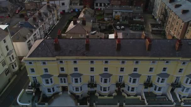 Aerial View Hotel Coastal Town Llandudno United Kingdom — Stock video