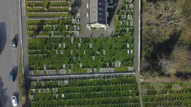 Eine Luftaufnahme Der Marmorkirche Bodelwyddan Einem Sonnigen Morgen Die Über — Stockvideo