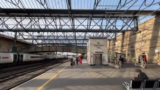 Estação Ferroviária Carlisle Carlisle Citadel Uma Estação Ferroviária Grau Que — Vídeo de Stock