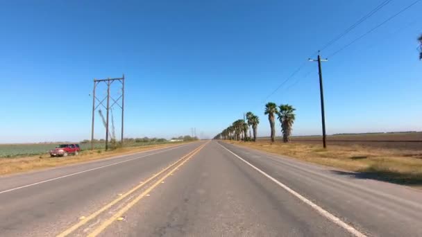 Pov Οδήγηση Στο Στρατιωτικό Αυτοκινητόδρομο Μέσω Της Αγροτικής Rio Grande — Αρχείο Βίντεο
