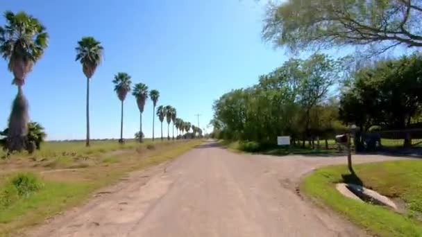 Pov Conduciendo Través Del Valle Rural Rio Grande Sur Alamo — Vídeos de Stock