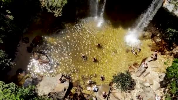 Waterfall Valley Butterflies Thom Das Letras Minas Gerais Brazil — стокове відео