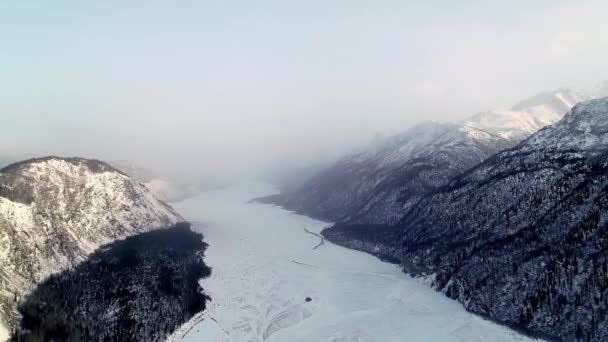 60Fps Luchtopname Van Matanuska River Valley Sutton Alaska Vroeg Voorjaar — Stockvideo