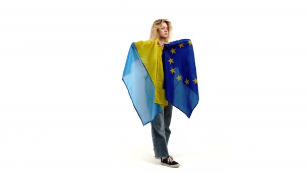 European Union Adopts Sanctions Russia Starting War Ukraine Stop War — Stockvideo