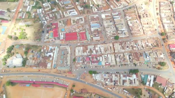 Vista Aérea Del Dron Kamatira Pokot Oeste Kapenguria Kenia Comunidad — Vídeo de stock