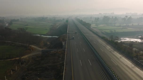 Hazara Autobahn Pakistan Blick Von Oben Auf Die Autobahn Autobahn — Stockvideo